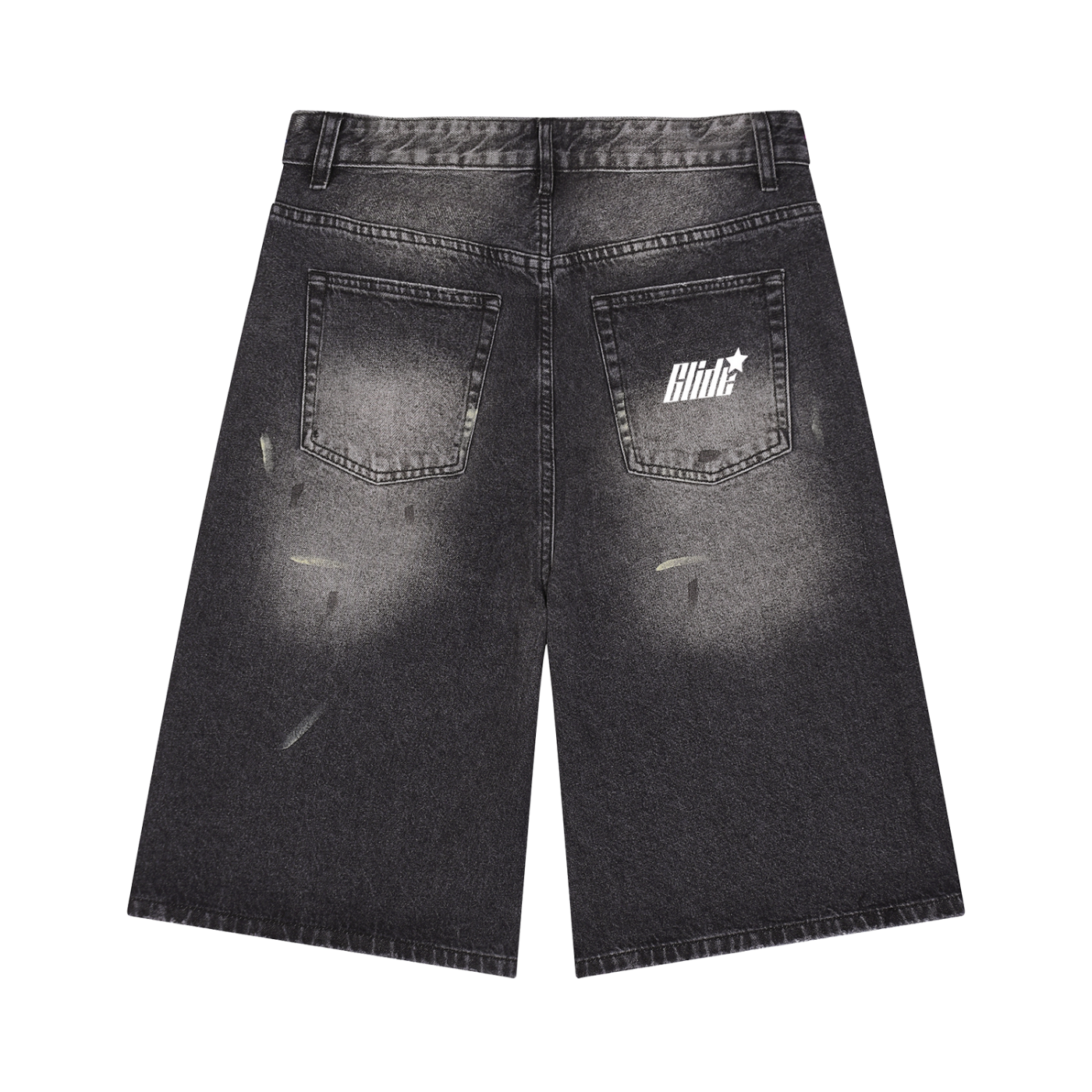 Men’s Vintage Wash Wide Leg Denim Shorts