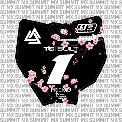 Cherry Blossom Number Plate Decal