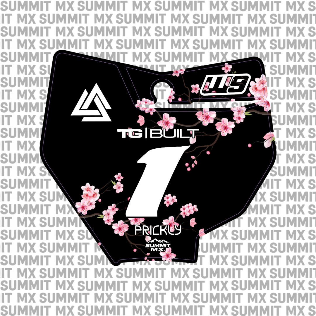 Cherry Blossom Number Plate Decal