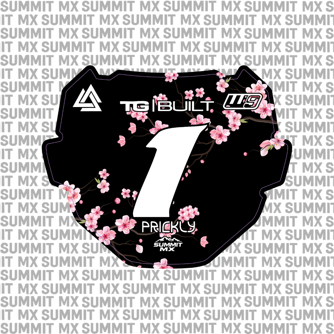 Cherry Blossom Number Plate Decal