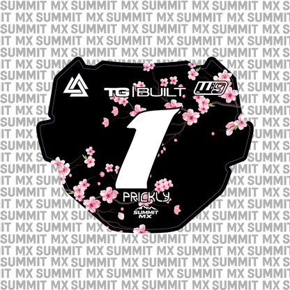 Cherry Blossom Number Plate Decal